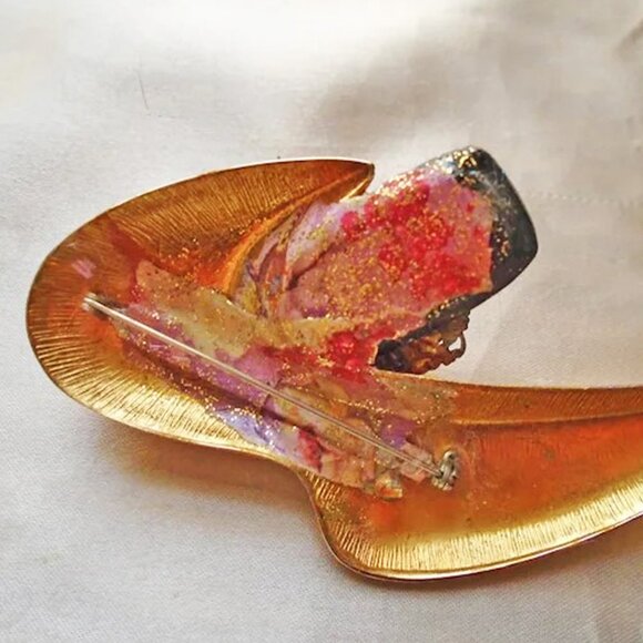 Avant Garde Cameo Brooch - Big Large Unisex Steampunk Pin with Crazy Details! - Picture 7 of 8